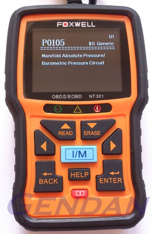 Foxwell NT301 EOBD OBD-II Diagnostic Scan Tool with live data graphing